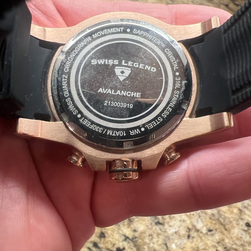 Swiss Legend Avalanche Black and Gold Smartwatch